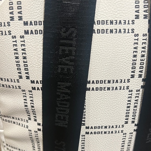 Steve Madden White and Black Logo Backpack main image 13